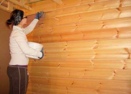 Чем покрыть бревно внутри дома после шлифовки Чем покрыть бревно внутри дома после шлифовки