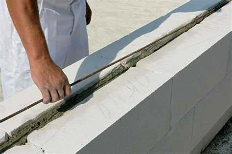 Правила монтажа армирующей сетки между рядами газоблока