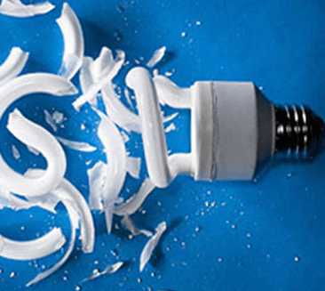 Что будет если разбить энергосберегающую лампочку дома