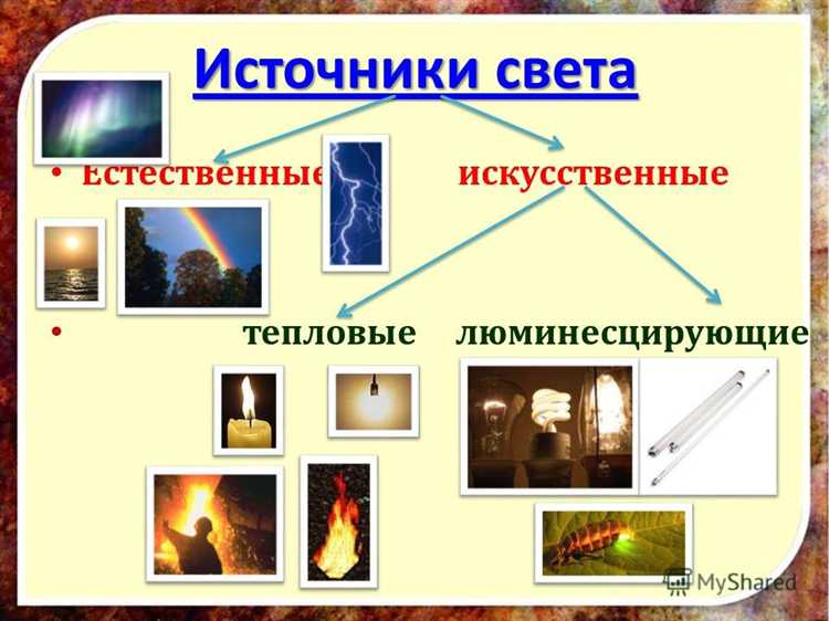 Чем отличаются естественные и искусственные источники света