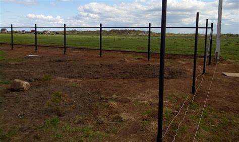 Порядок натяжки проволоки от крайнего к промежуточным столбам