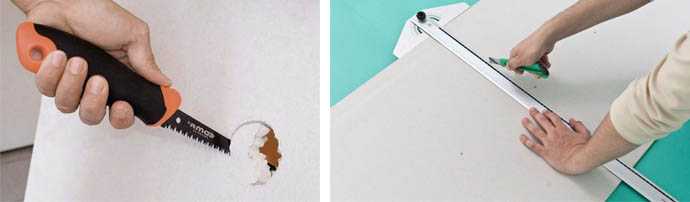 С какой стороны резать гипсокартон ножом