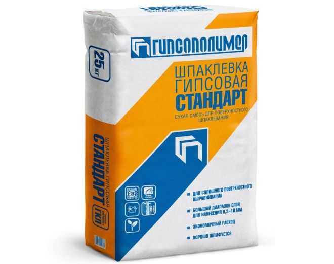 Стоимость гипсовой шпаклевки фасовкой 25 кг для внутренних работ