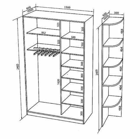 Средний вес встроенного шкафа с фасадами из стекла