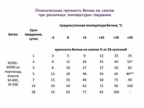 Как температура воздуха влияет на скорость набора прочности бетона