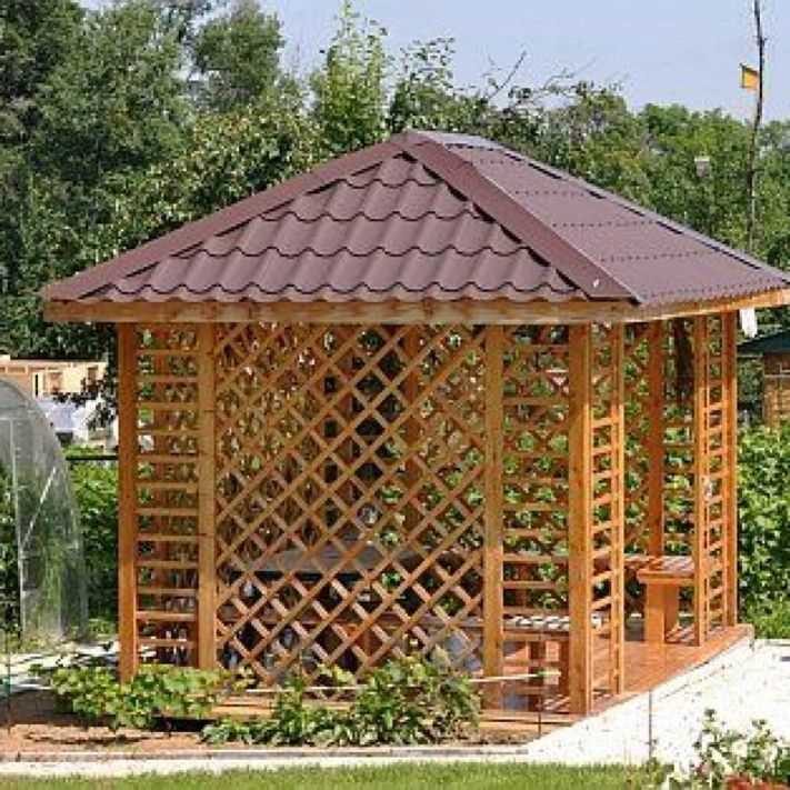 Как на беседке сделать крышу конвертиком