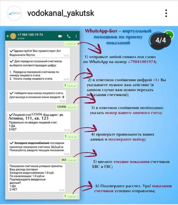 Пошаговая инструкция по заполнению формы передачи показаний