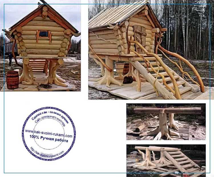 Установка лестницы или трапа для доступа внутрь избушки