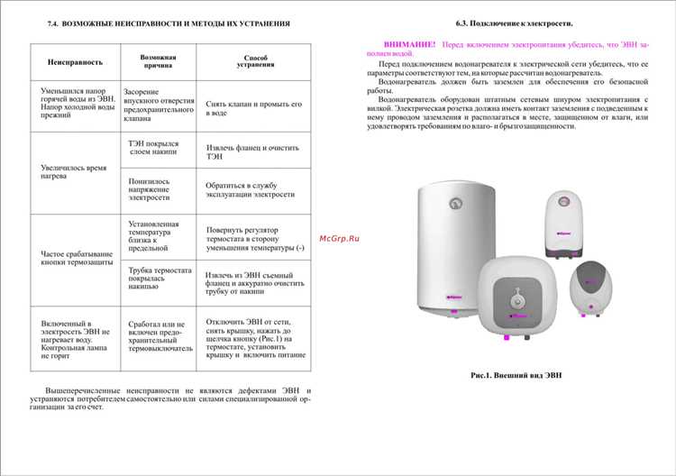 Включение и проверка работы устройства