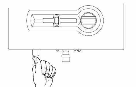 Открытие газового вентиля и крана горячей воды