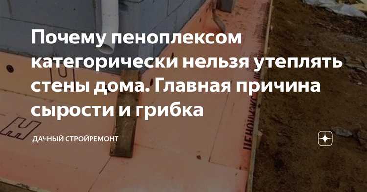 Риск появления плесени и грибка при неправильной установке пеноплекса