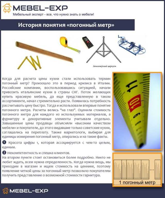Чем отличается погонный метр от квадратного метра